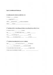 English worksheet: Quick Conditionals workout