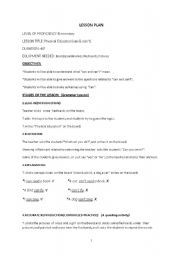 English worksheet: PHYSICAL EDUCATION 