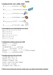 English worksheet: practice