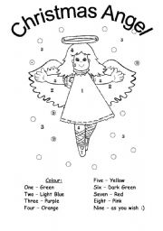 English Worksheet: Christmas colouring