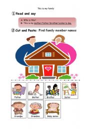 English Worksheet: this is my family