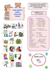 PAST SIMPLE TENSE:: REGULAR VERBS