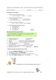English Worksheet: 8th grade examination