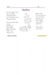 English Worksheet: reading - numbers