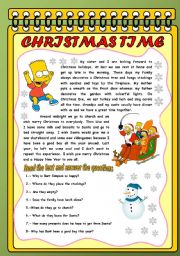 English Worksheet: THE SIMPSONS AND CHRISTMAS