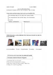 English Worksheet: comperatives exam sheet