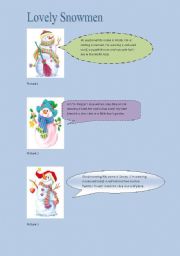 English worksheet: Lovely Snowmen