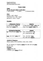 English worksheet: present simple