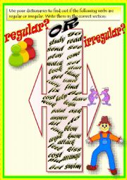 English Worksheet: VERBS: REGULAR & IRREGULAR