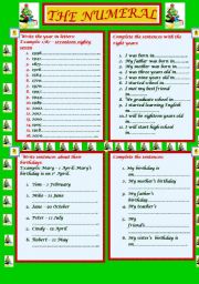 English Worksheet: The numeral 2/2
