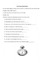 English worksheet: Past Tense Spelling Rule Practice