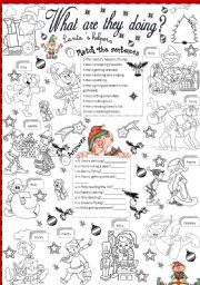 English Worksheet: Santas helpers
