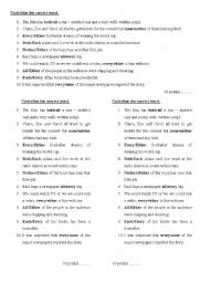 English Worksheet: Determiners