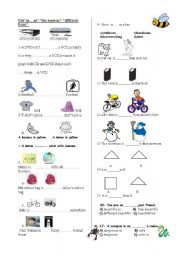 English Worksheet: as..as/the same as/ different from