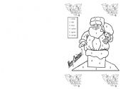 English Worksheet: Christmas Card Coloring 