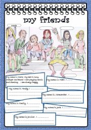 English Worksheet: My friends