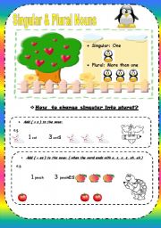 Singular and Plural nouns ( 4 Pages )