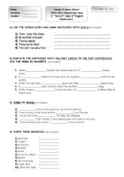 English Worksheet: 1st Term 8th class 2nd English Examination