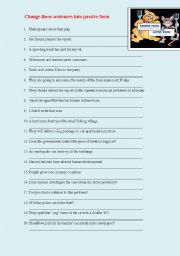 English Worksheet: Passive Voice