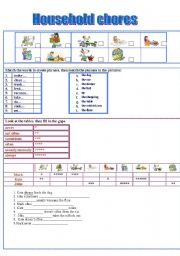 English Worksheet: Household chores