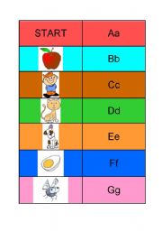 English Worksheet: Alphabet - domino game