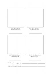 English Worksheet: Writing a Story part 1