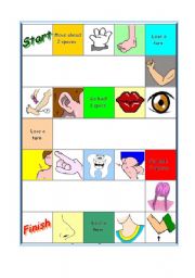 English Worksheet: Body board game