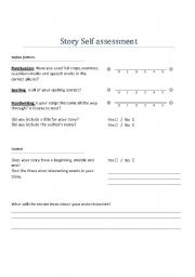 English Worksheet: Story self-assessment