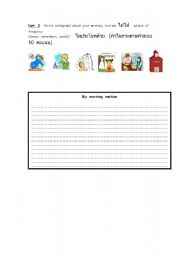 English worksheet: routine