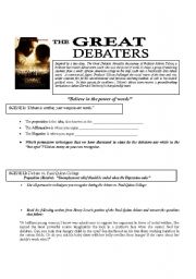 English Worksheet: The Great Debaters