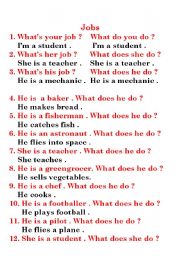 English Worksheet: Jobs