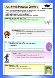 MD Worksheets (2): Ask a friend - Dangerous Questions