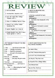 English Worksheet: First Term Revision  for Elementary 