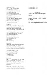 English Worksheet: song-reamon,tonight