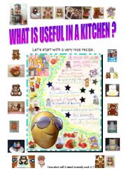 English Worksheet: what is useful in a kitchen ?