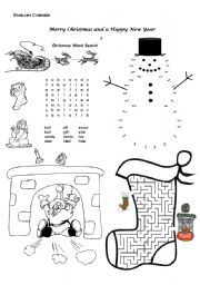 English Worksheet: x-mas activities