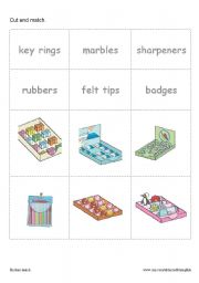 English worksheet: small toys