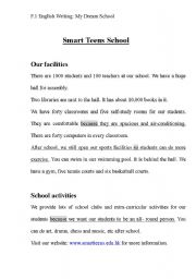 English Worksheet: My dream school