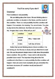 English Worksheet: First Conditional 