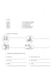 English worksheet: hour