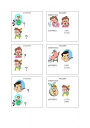 English worksheet: at the doctors