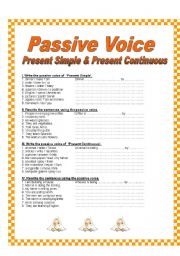 English Worksheet: Passive Voice