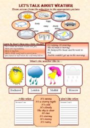 English Worksheet: Lets talk about weather