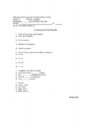 English Worksheet: test
