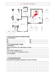 English Worksheet: A CRIME SCENE