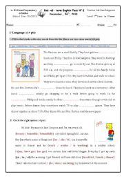 English Worksheet: End of term test n 1