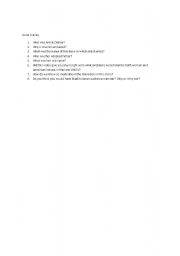 English Worksheet: Annie Oakley Questions