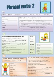 English Worksheet: PHRASAL VERBS 2