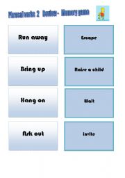 PHRASAL VERBS 2- MEMORY GAME