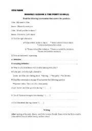 English Worksheet: the party is on